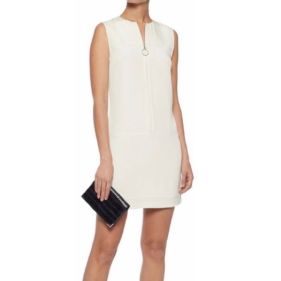 T Alexander Wang Zip Front Mini Dress 0 White - Picture 1 of 11